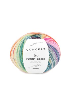 Katia Concept 6 Ply Funny Socks Rainbow (150)