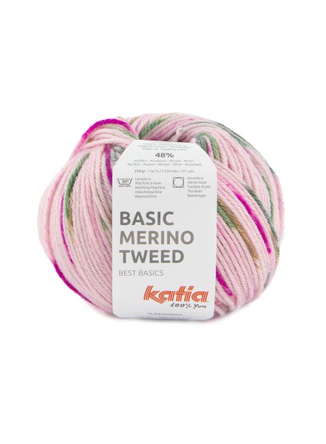 Katia Basic Merino Tweed Touch of Pink (403)