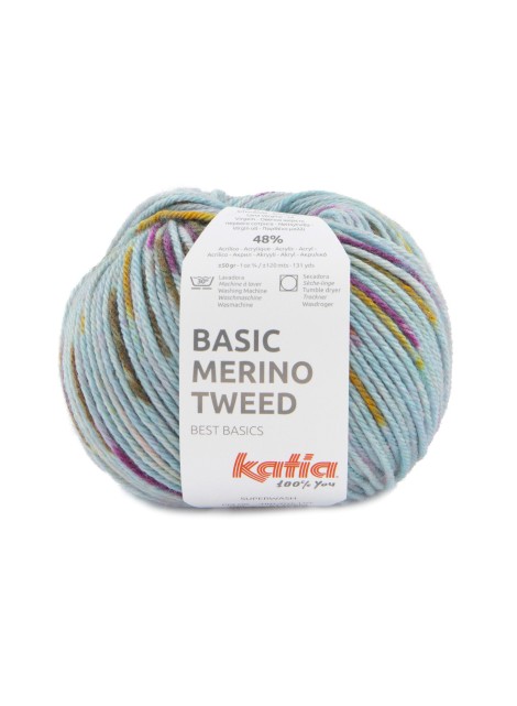 Katia Basic Merino Tweed Touch of Lavender (406)