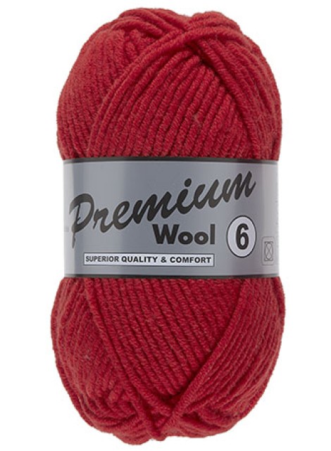 Premium Wool 6 Rood 43 (per pak / 10 bollen) (black friday)