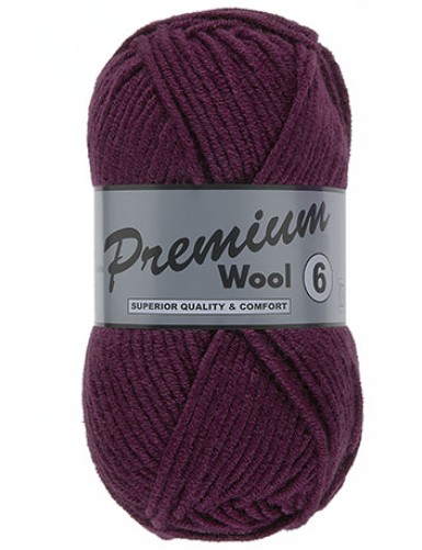 Premium Wool 6 Aubergine 64 (per pak / 10 bollen) (black friday)