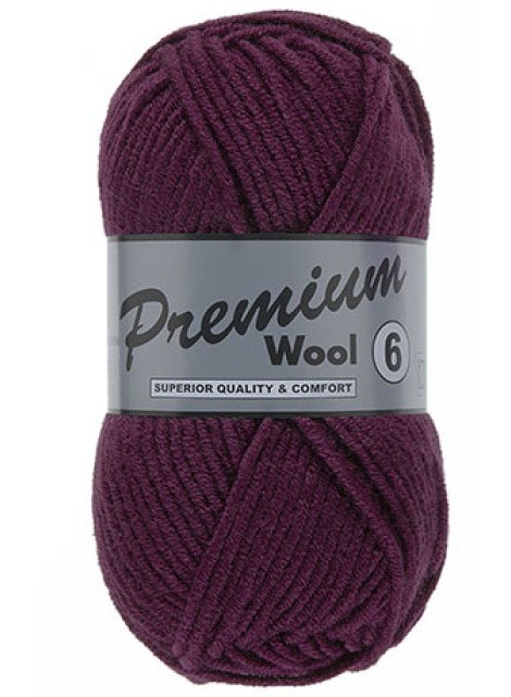 Premium Wool 6 Aubergine 64 (per pak / 10 bollen) (black friday)