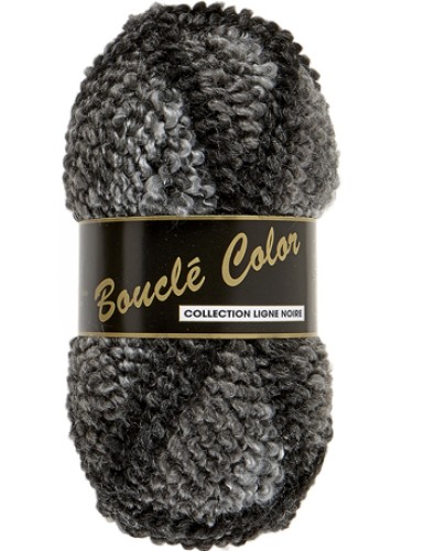 Boucle Colour Zwart 606 (per pak / 10 bollen) (black friday)