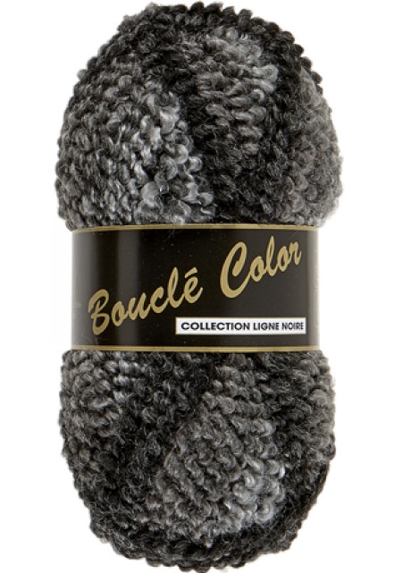 Boucle Colour Zwart 606 (per pak / 10 bollen) (black friday)