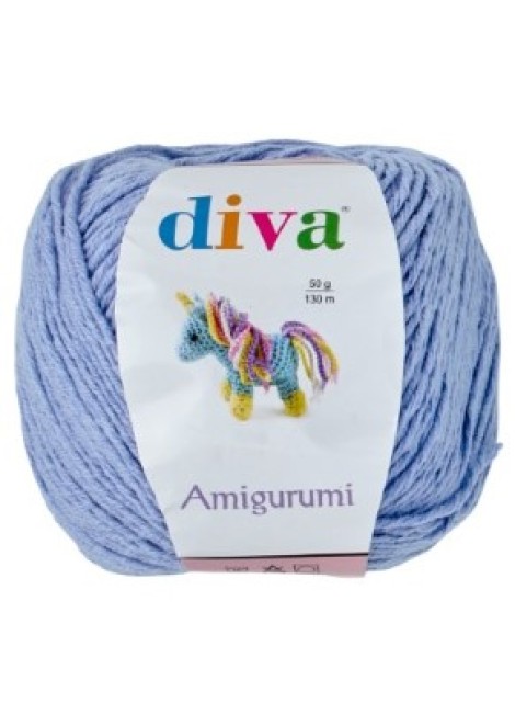 Diva Amigurumi Blauw 214 (per pak 10 bollen)