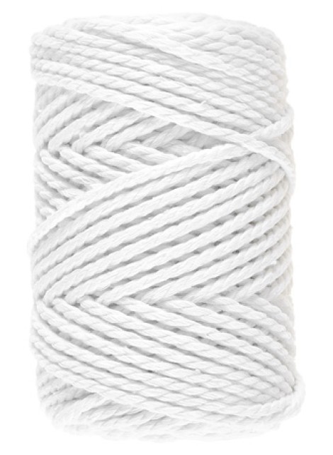 Lammy Yarns Macrame 8 (3mm) White (005)