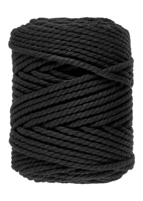 Lammy Yarns Macrame 10 (5mm) Black (001)