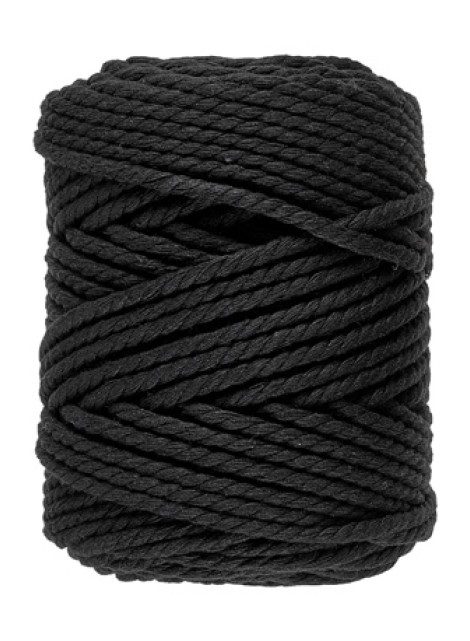 Lammy Yarns Macrame 10 (5mm) Black (001)