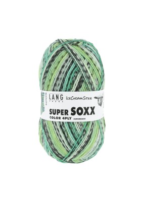 Lang Yarns Super Soxx 4 Ply Icecreamsoxx Mint Choc Chip  (0477)