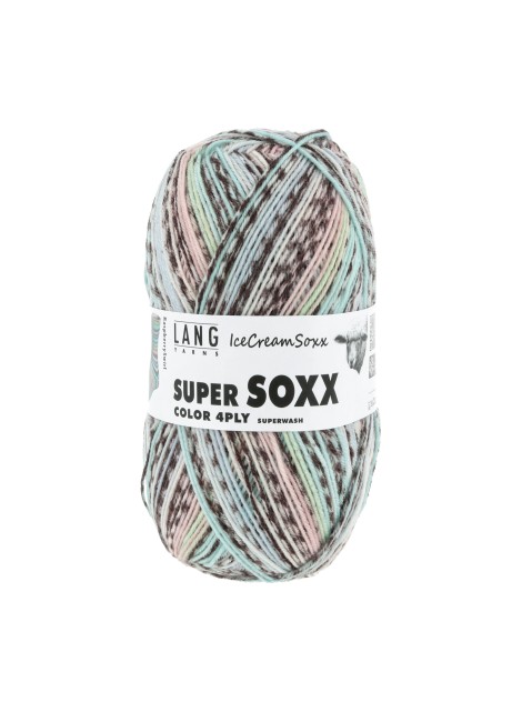 Lang Yarns Super Soxx 4 Ply Icecreamsoxx Raspberry Swirl (0480)