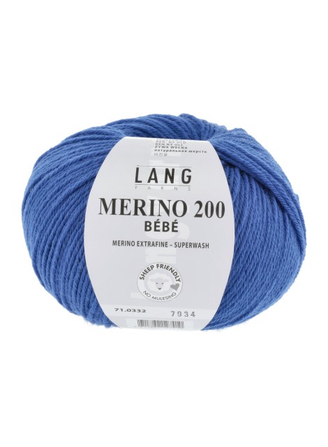 Lang Yarns Merino 200 Bebe Royal Blue (0332)