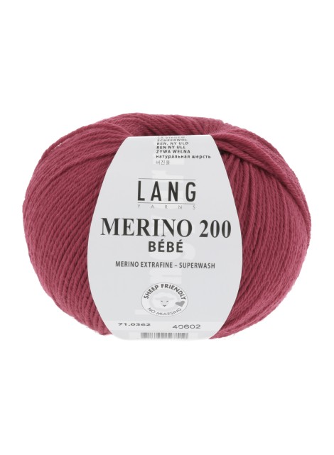 Lang Yarns Merino 200 Bebe Wine Red (0362)