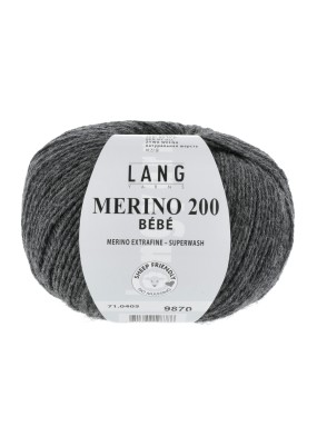 Lang Yarns Merino 200 Bebe Dark Gray (0405)