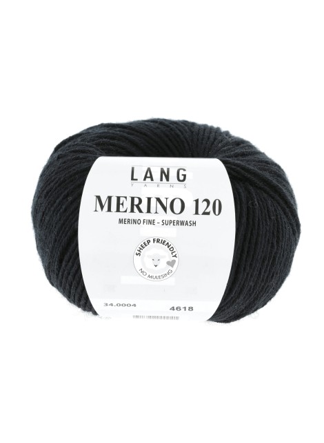 Lang Yarns Merino 120 Black (34.0004)