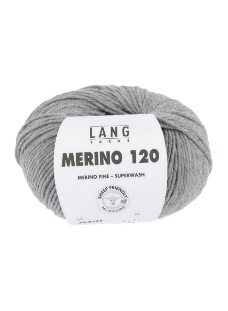 Lang Yarns Merino 120 Grey (34.0324)