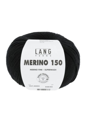 Lang Yarns Merino 150 Black (0004)