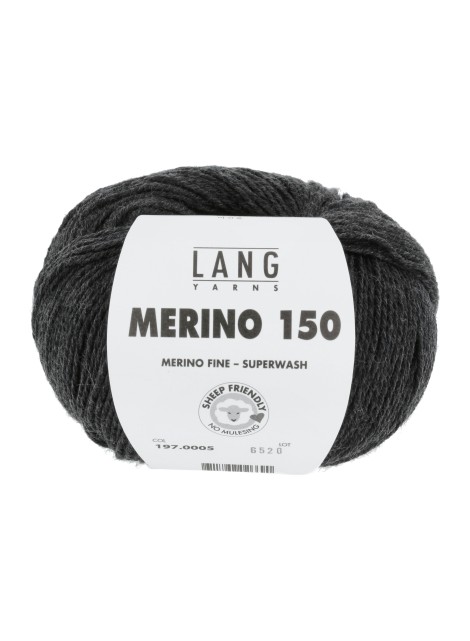 Lang Yarns Merino 150 Charcoal (0005)