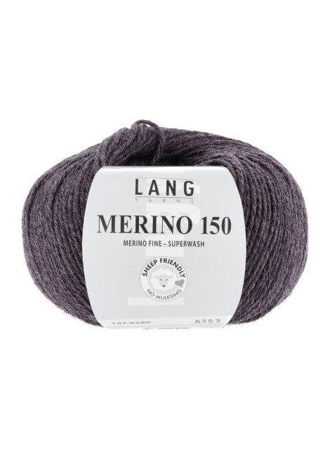 Lang Yarns Merino 150 Aubergine Melange (0280)