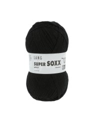 Lang Yarns Super Soxx 6 Ply Superwash UNI Black (0004)