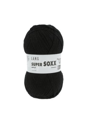 Lang Yarns Super Soxx 6 Ply Superwash UNI Black (0004)