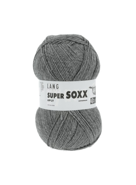 Lang Yarns Super Soxx 6 Ply Superwash UNI Granite Grey (0005)