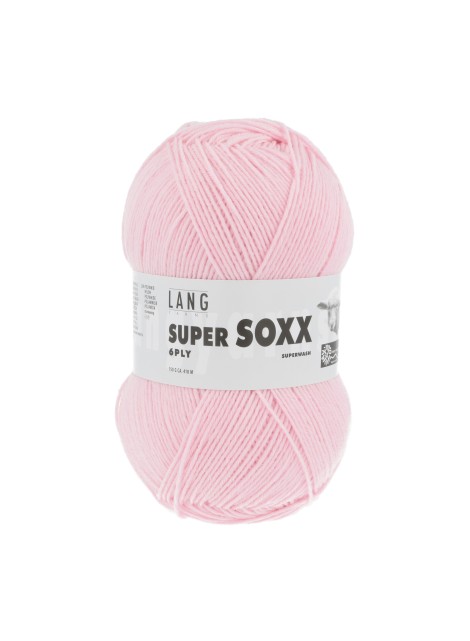 Lang Yarns Super Soxx 6 Ply Superwash UNI Roze (0009)