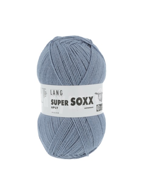 Lang Yarns Super Soxx 6 Ply Superwash UNI Light Denim (0020)