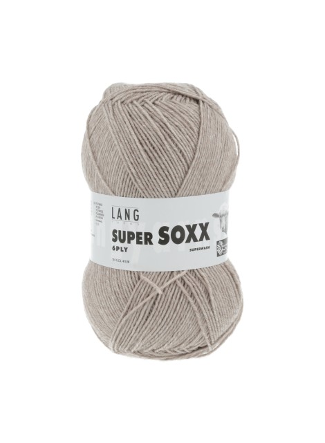 Lang Yarns Super Soxx 6 Ply Superwash UNI Light Taupe (0022)