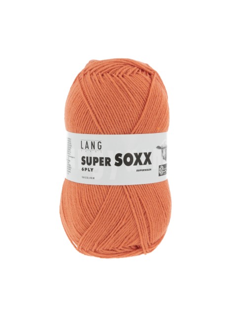 Lang Yarns Super Soxx 6 Ply Superwash UNI Royal Orange (0059)