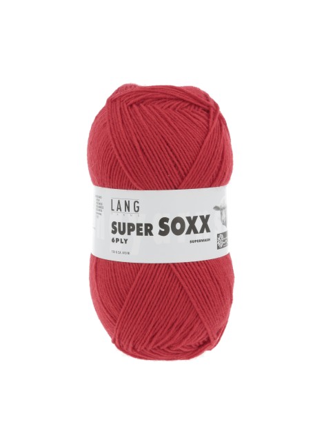 Lang Yarns Super Soxx 6 Ply Superwash UNI Hot Red (0060)