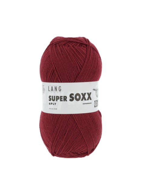 Lang Yarns Super Soxx 6 Ply Superwash UNI Scarlet (0061)