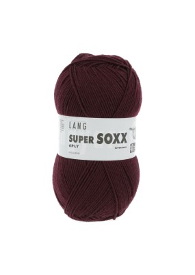 Lang Yarns Super Soxx 6 Ply Superwash UNI Bordeaux (0064)