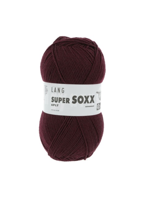 Lang Yarns Super Soxx 6 Ply Superwash UNI Bordeaux (0064)