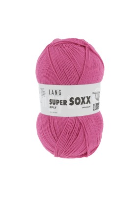 Lang Yarns Super Soxx 6 Ply Superwash UNI Hot Pink (0084)