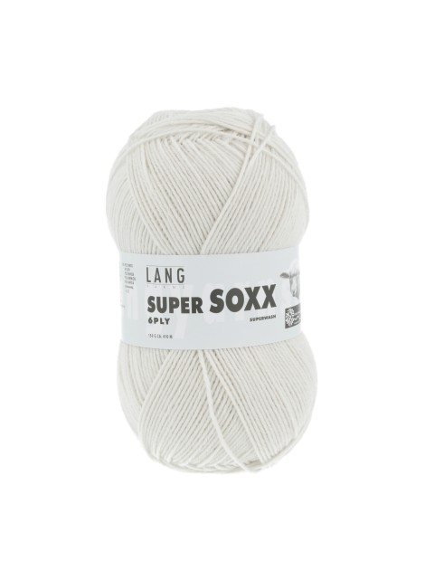 Lang Yarns Super Soxx 6 Ply Superwash UNI Ice Grey (0123)