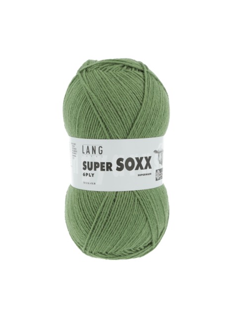 Lang Yarns Super Soxx 6 Ply Superwash UNI Mos Green (0198)