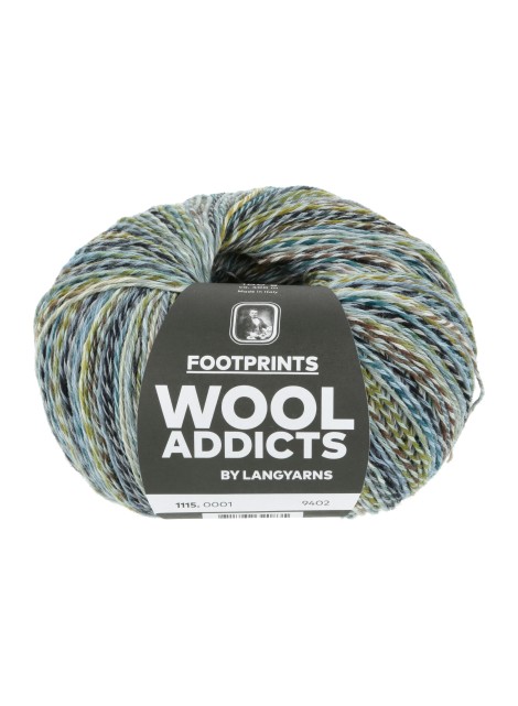 Lang Yarns Wool Addicts FootPrints Ocean (0001)