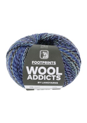 Lang Yarns Wool Addicts FootPrints Blue (0007)