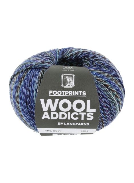 Lang Yarns Wool Addicts FootPrints Blue (0007)