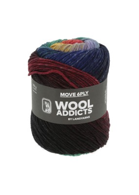 Lang Yarns Wool Addicts Move 6 PLY Rainbow (0004)