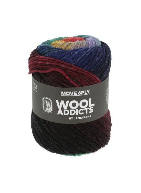 Lang Yarns Wool Addicts Move 6 PLY Rainbow (0004)