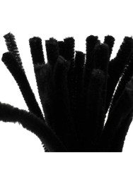 Chenilledraad / Chenille sticks Zwart 30 cm (20 Stuks)