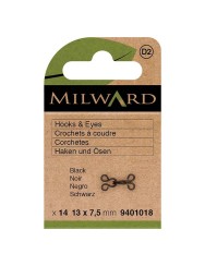 Milward Haken en ogen nr.1 zwart