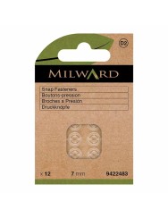 Milward Drukknopen 7 mm transparant