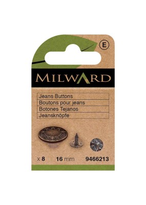 Milward Jeansknopen 16mm brons