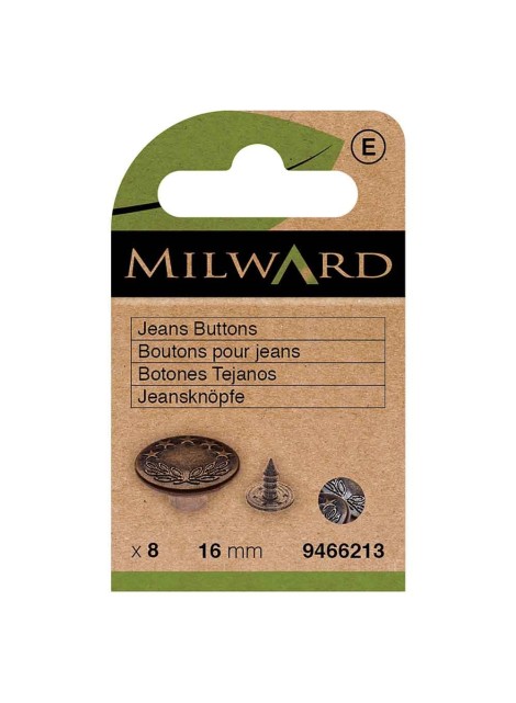 Milward Jeansknopen 16mm brons