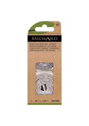 Milward Klittenband zelfklevend wit 20 mm