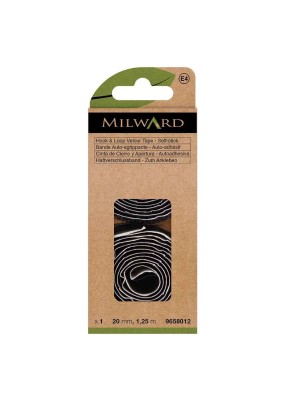 Milward Klittenband zelfklevend zwart 20 mm