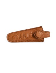 Muud Espoo Handgemaakt leren etui voor schaar 3.5 x 2 x 8 cm - whisky