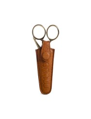 Muud Espoo Handgemaakt leren etui voor schaar 3.5 x 2 x 8 cm - whisky